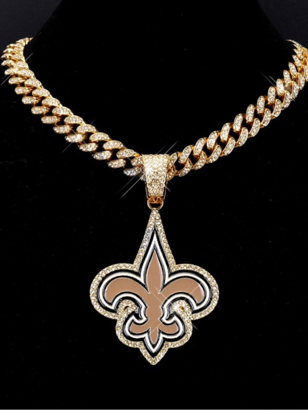 Gold Fleur-de-Lis Pendant Necklace - Women Jewelry